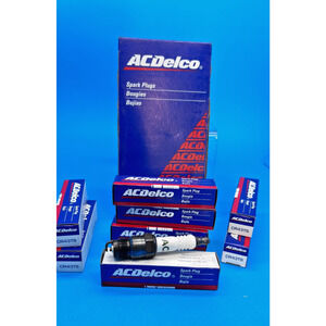 AC Delco CR43TS Spark Plugs NOS New Old Stock, Set of 8 Vintage